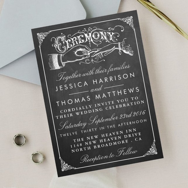 Invitación La colección de Bodas de Chalkboard Marriage (Subido por el creador)