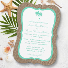 Invitación La colección de bodas de palmeras tropicales