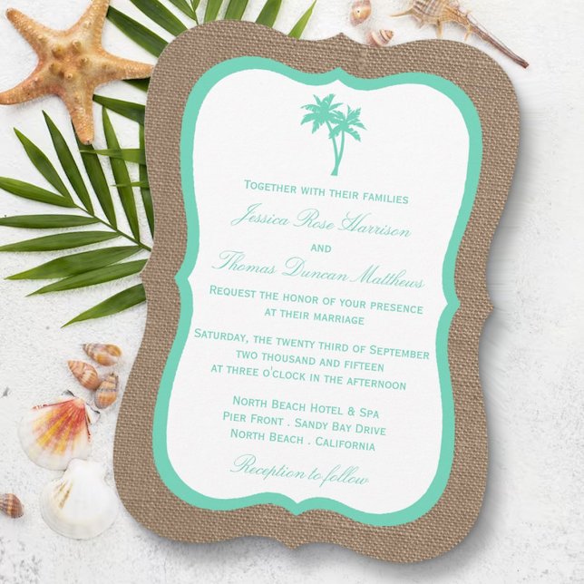 Invitación La colección de bodas de palmeras tropicales (Subido por el creador)