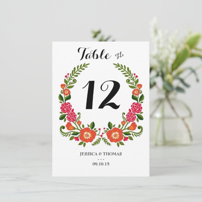 Invitación La colección de Bodas de verano de Bohemia (Anverso de pie)