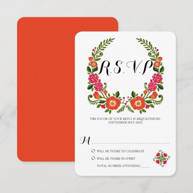 Invitación La colección de Bodas de verano de Bohemia (Anverso / Reverso)