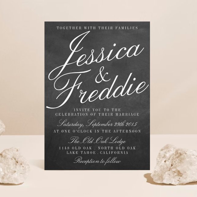 Invitación La colección de Bodas Fancy Chalkboard (Subido por el creador)