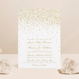 Invitación La colección de Bodas Glam Gold Confetti