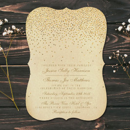 Invitación La colección de Bodas Glam Gold Confetti