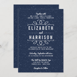 Invitación La colección de Bodas nocturnos estrellados