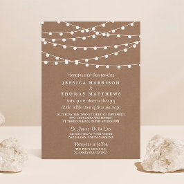 Invitación La colección de Bodas Rustic Kraft Lights