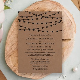 Invitación La colección de Bodas Rustic Kraft Lights