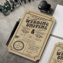 Invitación La colección de Bodas Steampunk de Victoria