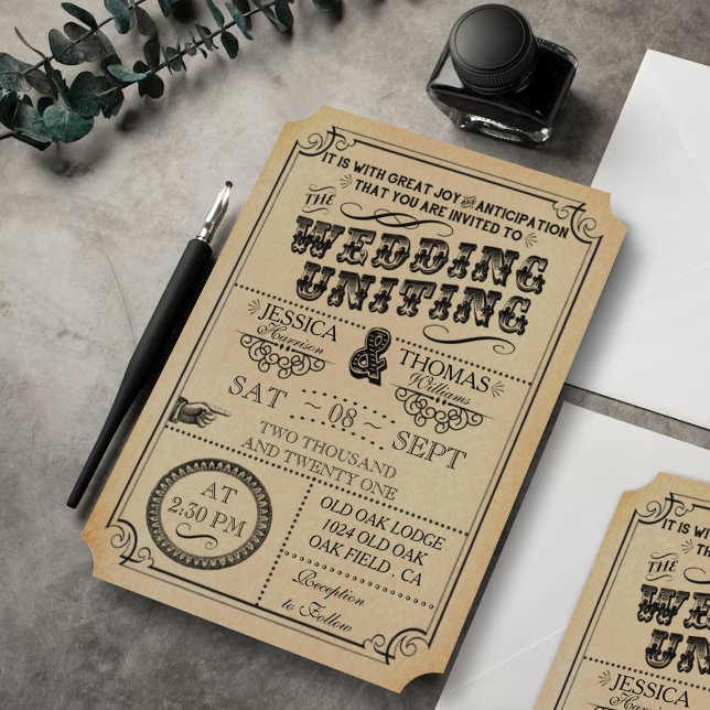 Invitación La colección de Bodas Steampunk de Victoria (Subido por el creador)