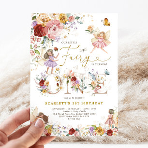 Invitación La colorida Princesa de Flor Silvestre