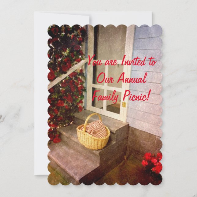 Invitación La comida campestre invita - a su personalizado 5" (Anverso)