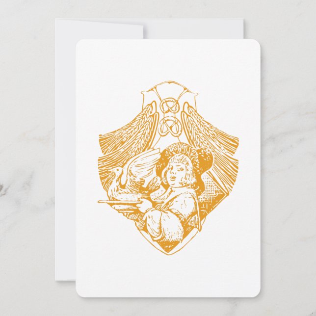 Invitación La comida de la cena de Acción de Gracias, Letterp (Reverso)