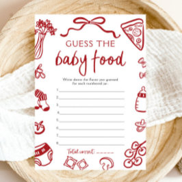Invitación La comida para el bebé proviene de Baby Shower ita