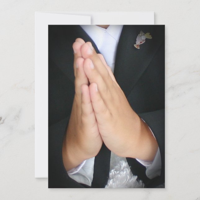 Invitación La comunión del muchacho (Anverso)