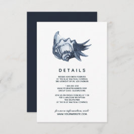 Invitación La concha azul | Detalles del invitado del Boda