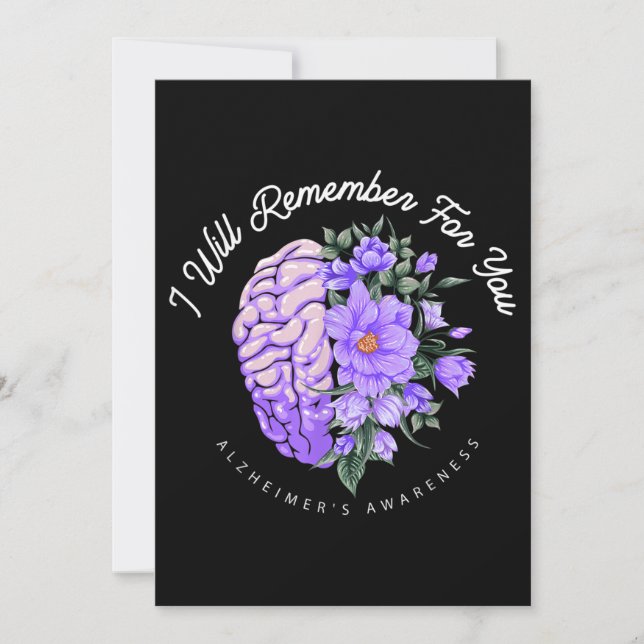 Invitación La conciencia de Alzheimer que recordaré por ti (Anverso)