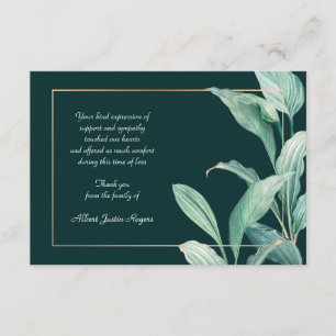 Invitación La condolencia elegante del verdor le agradece las