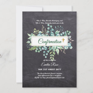 Invitación La CONFIRMACIÓN de la vegetación invita a un doble