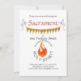 Invitación La confirmación invita/invitación: Vibrante