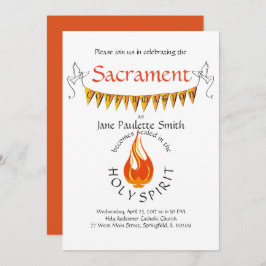 Invitación La confirmación invita/invitación: Vibrante