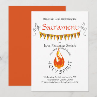 Invitación La confirmación invita/invitación: Vibrante