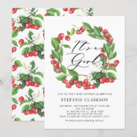 La corona rusa de las cerezas rojas es un Baby Sho