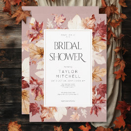 Invitación La corona rusa de otoño deja ducha de novia en el 