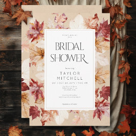 Invitación La corona rusa de otoño deja una ducha de novia ta