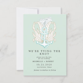 Invitación La costa costera elegante Photo Save the Date