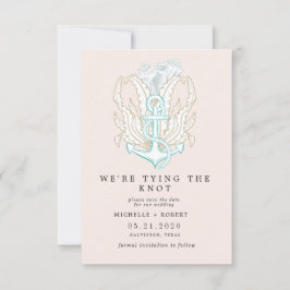 Invitación La costa costera elegante Photo Save the Date