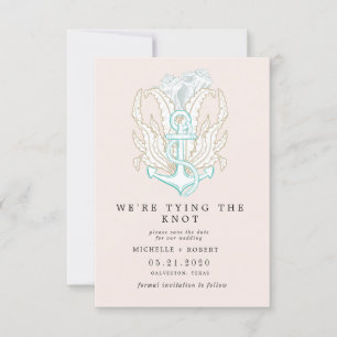 Invitación La costa costera elegante Photo Save the Date