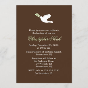 Invitación La cristalización de la pequeña paloma y el bautis