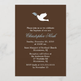 Invitación La cristalización de un niño pequeño con paloma y