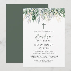 Invitación La cristiandad de las hojas verdes y de oro 