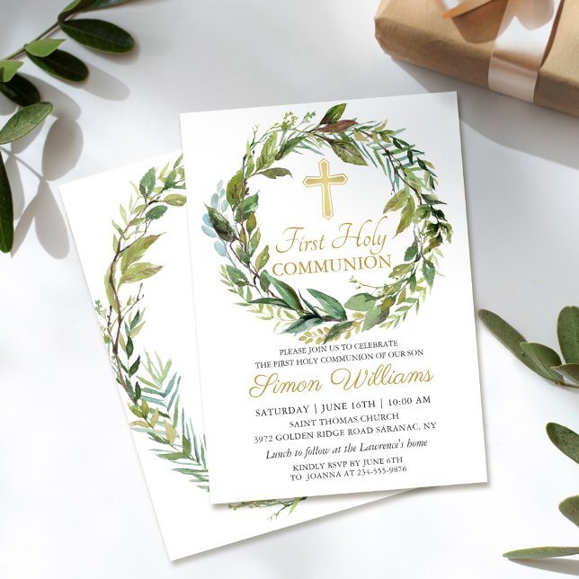 Invitación La cruz del oro fue la primera comunión sagrada (Subido por el creador)