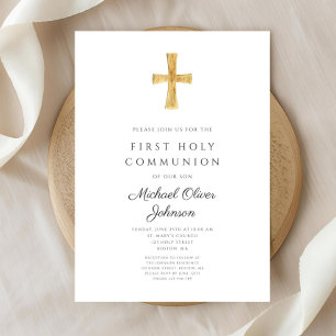 Invitación La Cruz Religiosa Moderna Primero La Santa Comunió