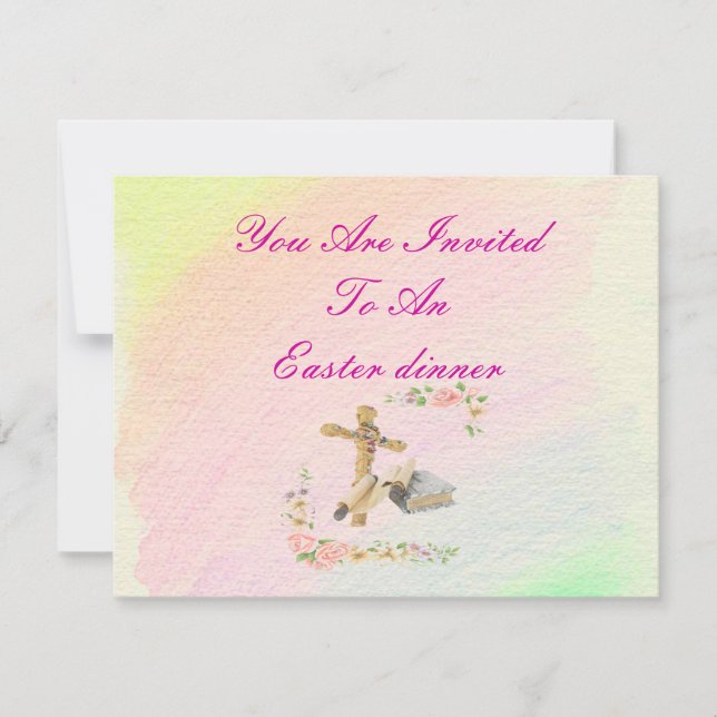 Invitación La cruz y la Biblia - (Anverso)