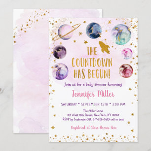 Invitación La cuenta regresiva de la Galaxia Oro Rosa ha empe