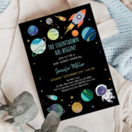 Invitación La cuenta regresiva del espacio astronauta ha come
