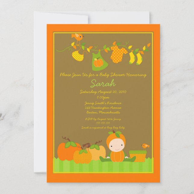 Invitación La cuerda para tender la ropa Baby Shower del (Anverso)
