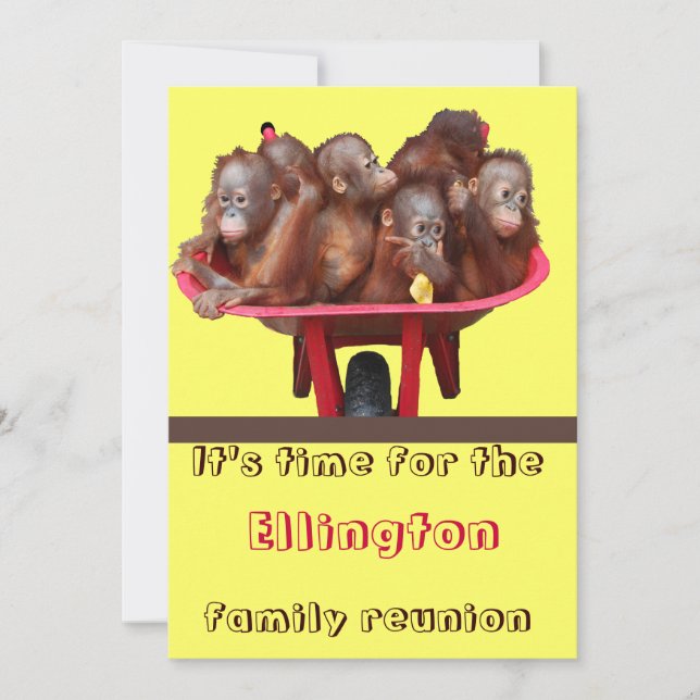 Invitación La curiosa reunión familiar (Anverso)