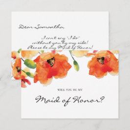 Invitación La dama de honor de la adormidera de oro de verano