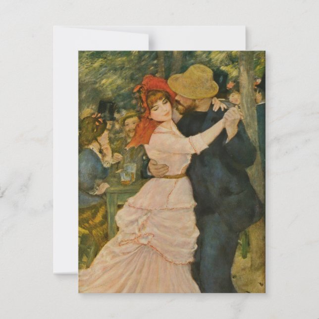 Invitación La danza de Pierre-Auguste Renoir en Bougival (Anverso)