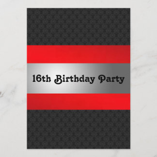 Invitación La décimosexto fiesta del cumpleaños del muchacho