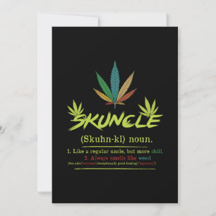 Invitación La definición de Sktío Weed Fumar tío Funny Stoner