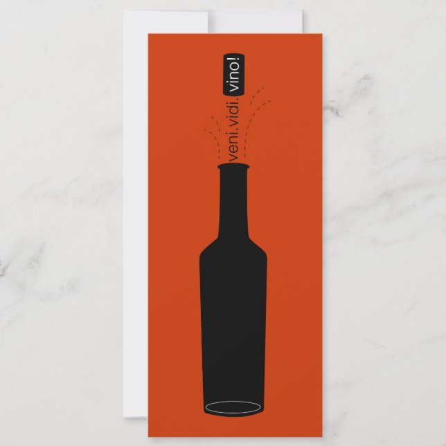 Invitación La degustación de vinos del vino de Veni Vidi del (Anverso)