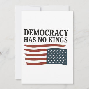 Invitación La democracia no tiene rey Anti Trump EE. UU.