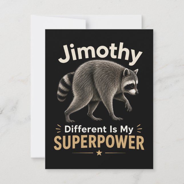 Invitación La diferencia de Jimothy es mi superpoder (Anverso)