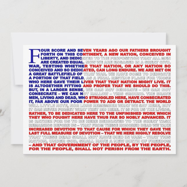 Invitación La dirección de Gettysburg invita (Anverso)