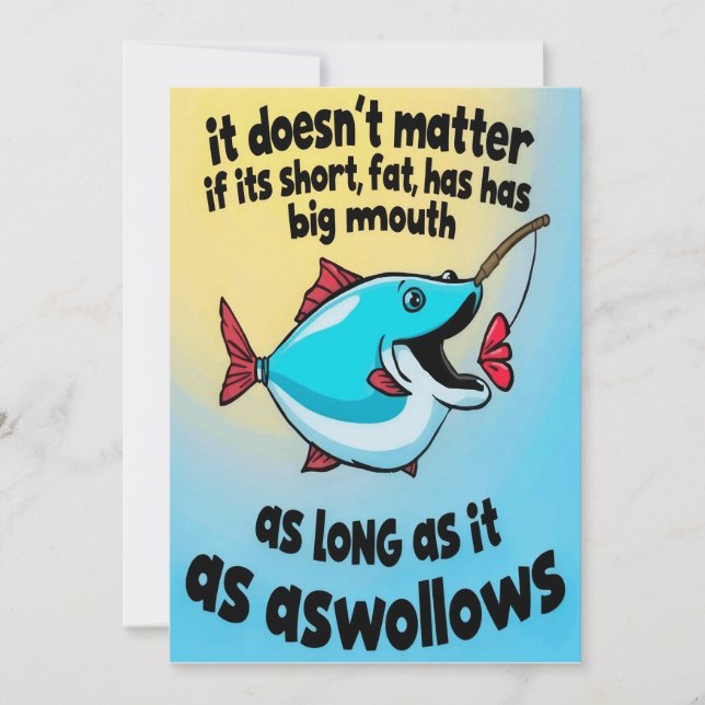 Invitación La diversión de la pesca (Anverso)